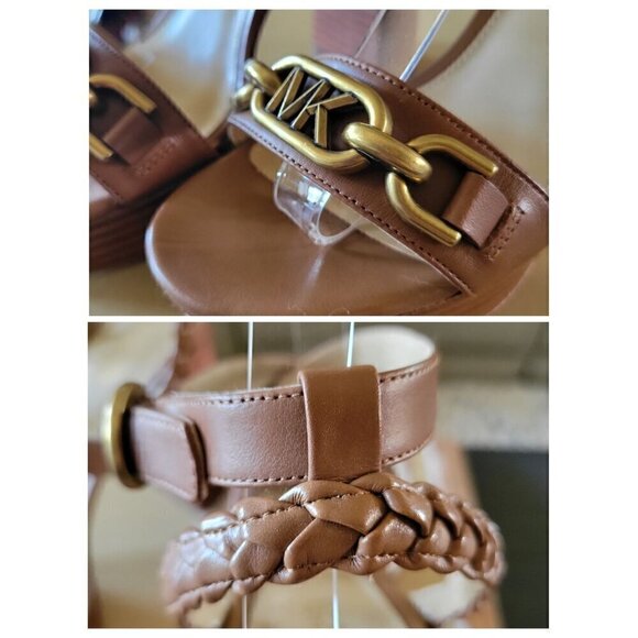 Michael Kors Women’s Sandals Kailey Platform Leather SZ 6.5M - Picture 7 of 8